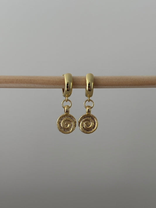 Boho Spiral Huggies